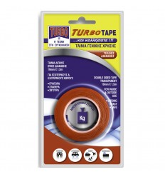 Turbo Ταινία Διπλής Όψης Ισχυρής Συγκράτησης 19mm x 1.5m Διαφανης