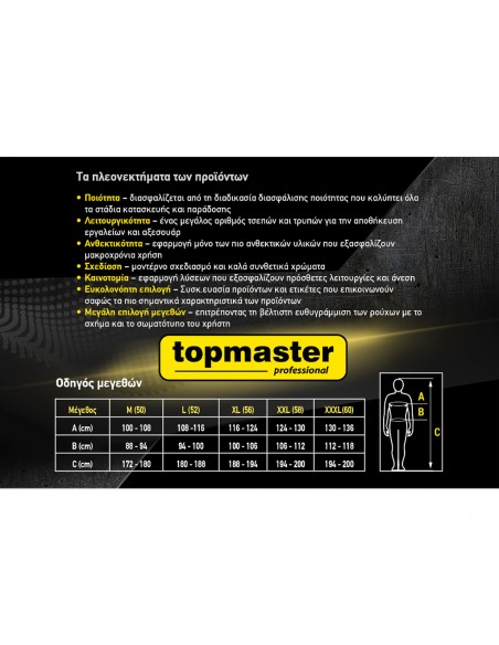ΦΟΡΜΑ ΕΡΓΑΣΙΑΣ ΜΕ ΤΣΕΠΕΣ & ΤΙΡΑΝΤΕΣ TOPMASTER