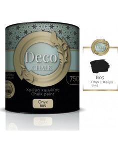 Deco Chalk Paint Χρώμα Κιμωλίας B05 Όνυξ Μαύρο 750ml
