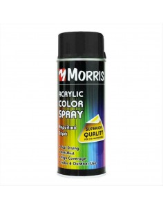 Morris Σπρέι Βαφής Mat Acrylic με Ματ Εφέ Jet Black RAL...