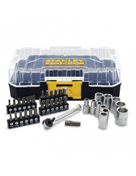 ΣΕΤ ΚΑΣΤΑΝΙΑ 37 ΤΜΧ 1/4" ΜΕ ΚΑΣΕΤΙΝΑ STAKBOX S FATMAX STANLEY FMMT19101-0