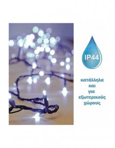 100 Λαμπάκια LED 5μ Ψυχρό Λευκό σε Σειρά με Πράσινο... 2