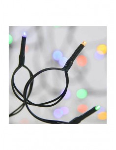 100 Λαμπάκια LED 4.95μ Πολύχρωμα σε Σειρά με Πράσινο...