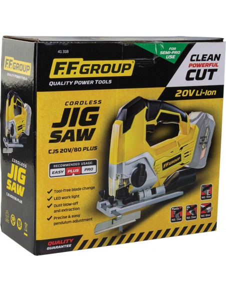FF GROUP ΣΕΓΑ CJS 20V/80 Plus 20V ΧΩΡΙΣ ΜΠΑΤΑΡΙΑ - 41318