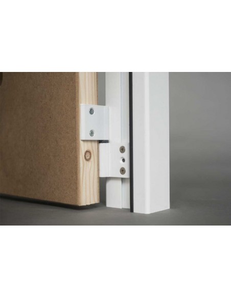 ΠΟΡΤΑ ΑΒΑΦΗ MDF ΜΕ ΚΑΣΩΜΑ ΑΛΟΥΜΙΝΙΟΥ ΠΑΧΟΥΣ 100MM ΛΕΥΚΟ