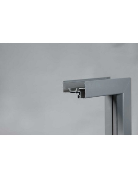 ΠΟΡΤΑ ΑΒΑΦΗ MDF ΜΕ ΚΑΣΩΜΑ ΑΛΟΥΜΙΝΙΟΥ ΠΑΧΟΥΣ 75MM ΓΚΡΙ