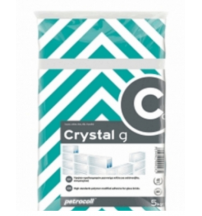 Ρητινούχα κόλλα για υαλότουβλα Petrocoll Crystal G αντιμουχλική 25kg