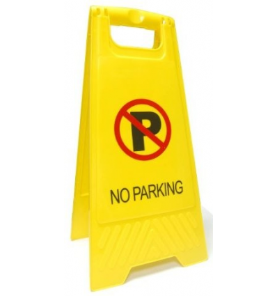 Πλαστική πινακίδα "NO PARKING" για ειδοποίηση παρεμπόδισης στάθμευσης