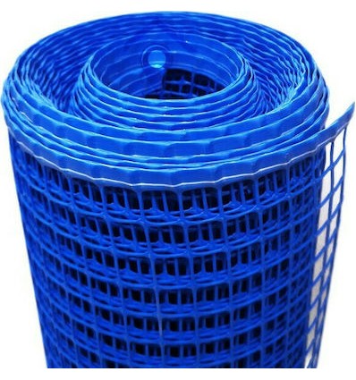 1m Ύψος Πλαστικό Πλέγμα Δίχτυ Περίφραξης Μπαλκονιού Ενισχυμένο Μπλε