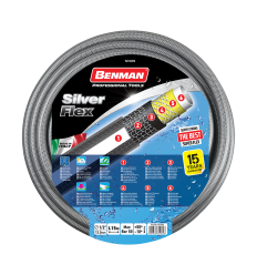 ΛΑΣΤΙΧΟ SILVER FLEX ΓΚΡΙ&ΛΕΥΚΗ ΡΙΓΑ 5/8"x25m BENMAN